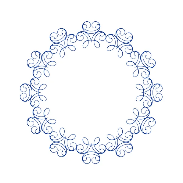 Circle floral ornamental border — Stock Vector