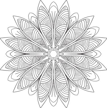 Elle çizilmiş arka plan. Mandala.