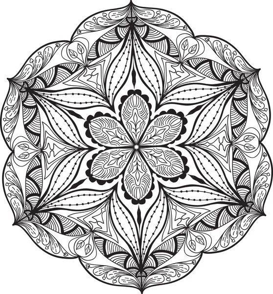 Fond Mandala dessiné à la main . — Image vectorielle