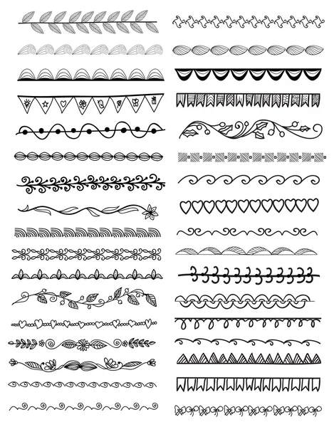 Ensemble d'éléments floraux — Image vectorielle