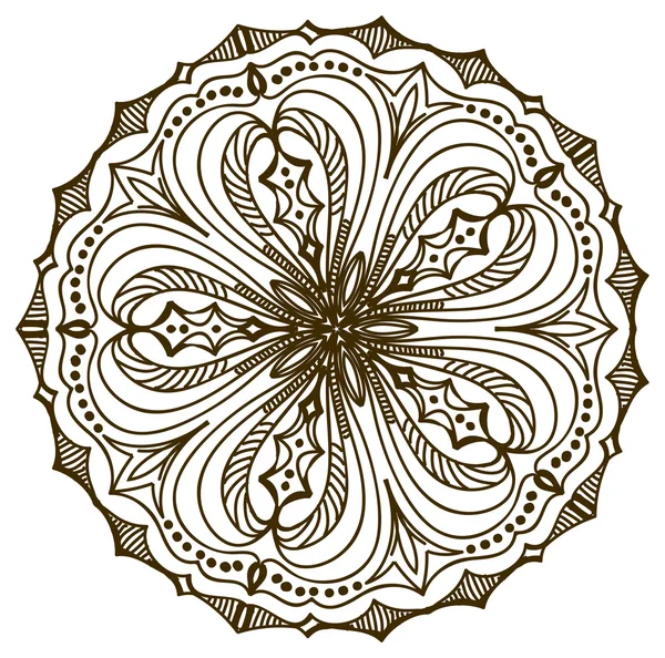 Geometriska cirklar Mandala element — Stock vektor