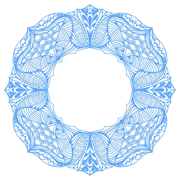 Blå geometriska cirkel Mandala element — Stock vektor