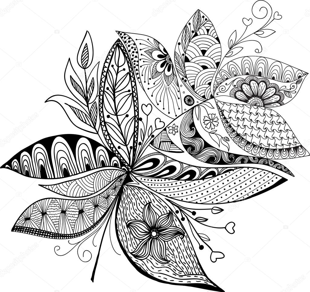 decorative floral doodles