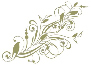 Dekoratif çiçek şube.