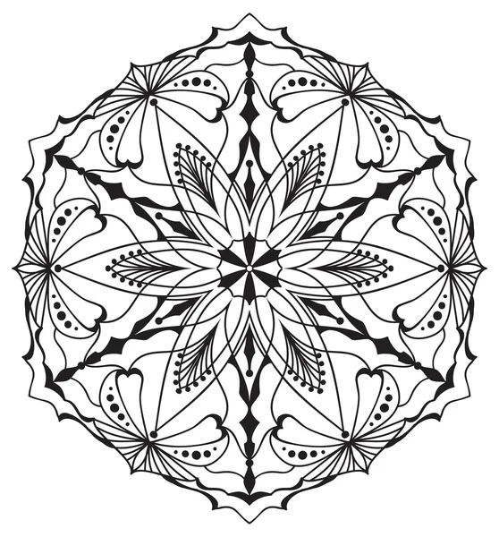 Mandala dibujado a mano — Archivo Imágenes Vectoriales