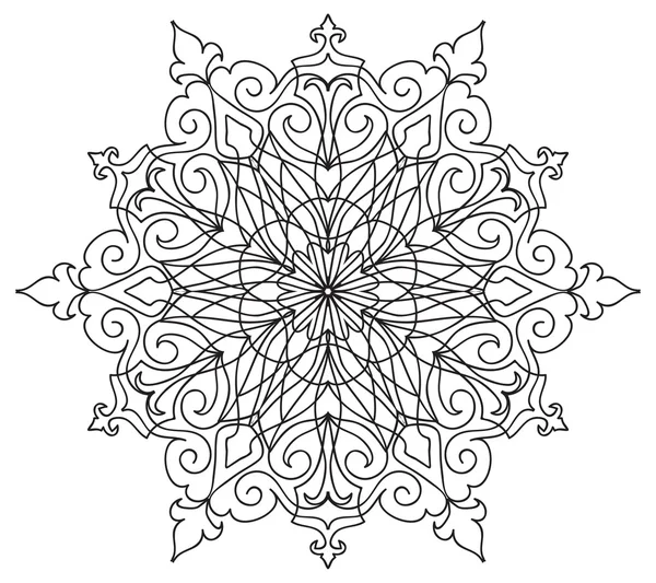 Mandala desenhada à mão — Vetor de Stock