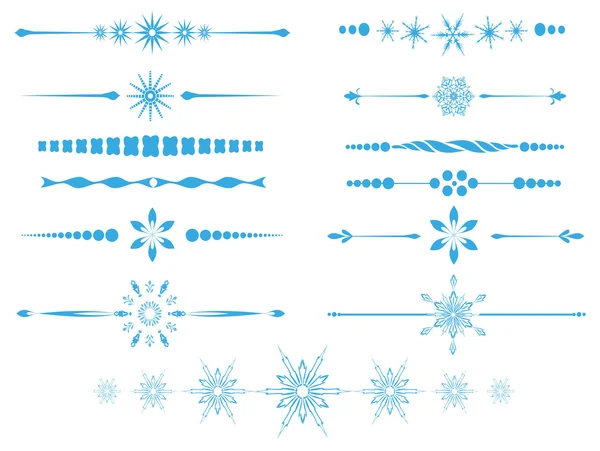 Set of winter prints — Stock Vector