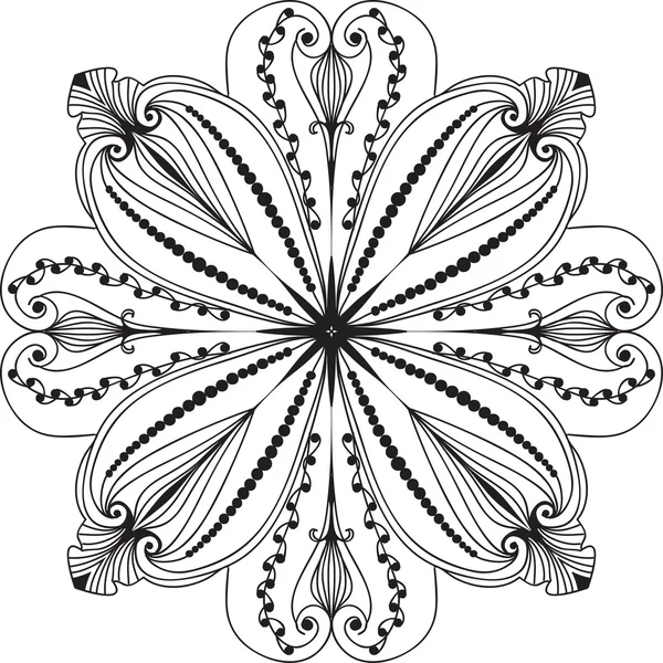 Mandala geometriska cirklar element — Stock vektor