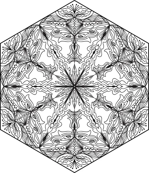 Mandala geometriska cirklar element — Stock vektor