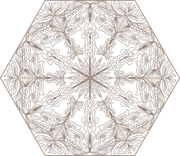 Mandala geometriska cirklar element — Stock vektor