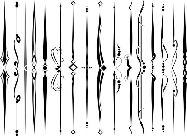 Dekorativa kalligrafiska element — Stock vektor