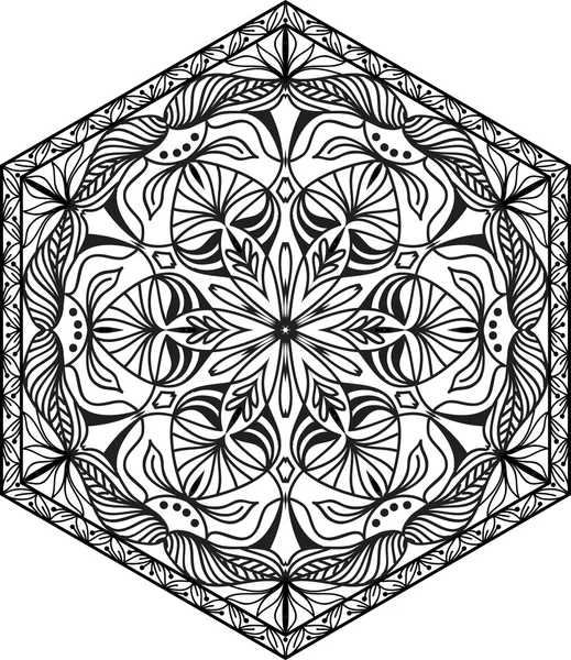 Mandala geometriska cirklar element — Stock vektor