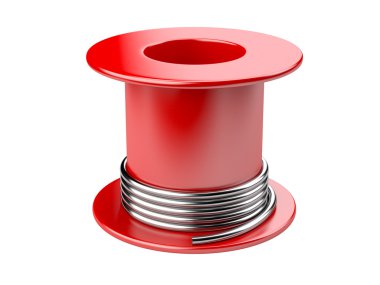Tel ile kırmızı coil. 