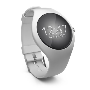 Bir arka plan üzerinde beyaz akıllı izle