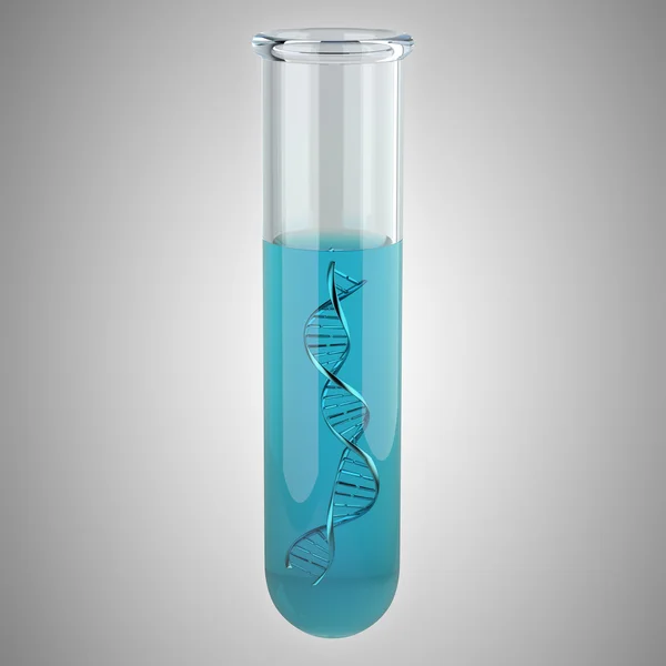 DNA strand in test tube — Stock Photo, Image