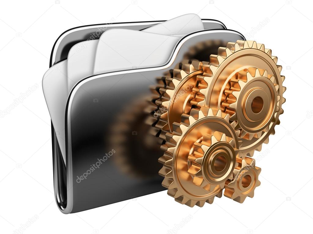 folder icon with gear wheel