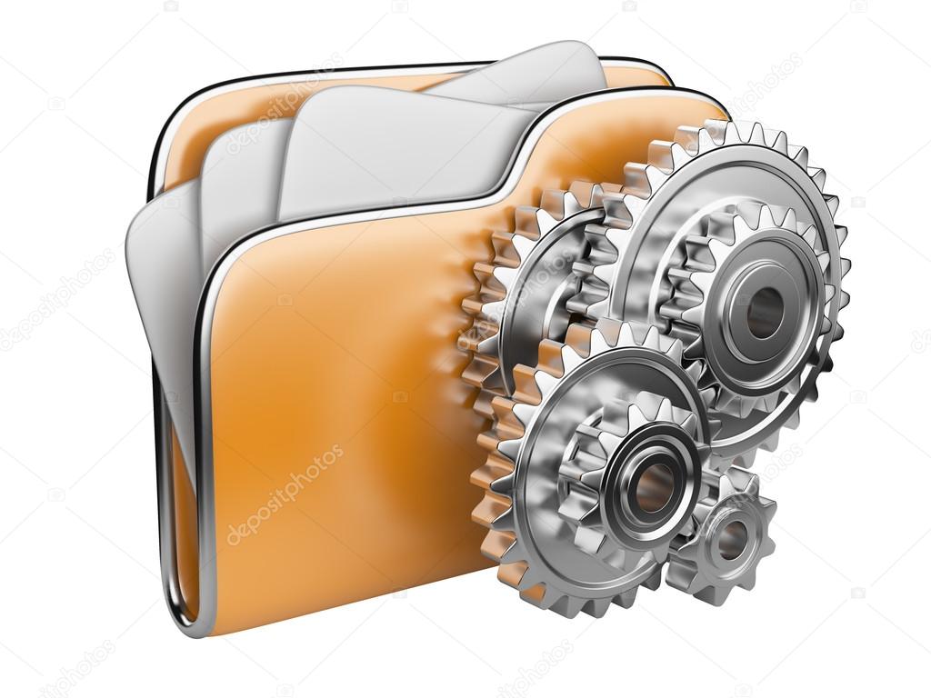 folder icon with gear wheel