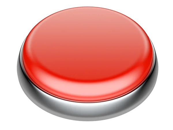 Κόκκινο κουμπί με μεταλλικά στοιχεία — Φωτογραφία Αρχείου