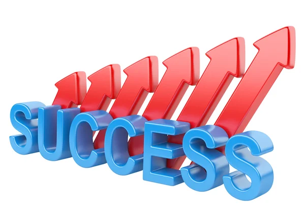 Success and red arrows — Stock Photo, Image