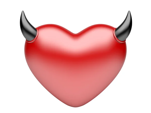 Devil hearts. lover concept. — Stock Photo, Image