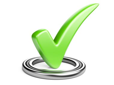 Yeşil onay işareti onay kutusu