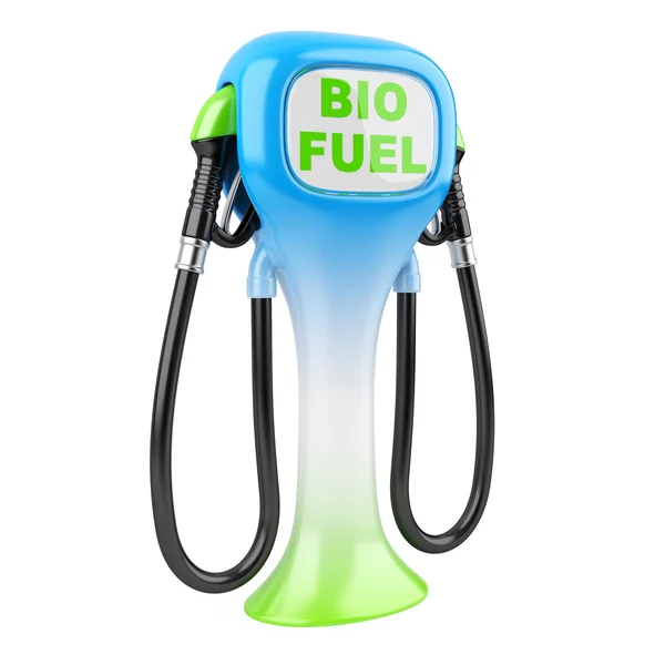 Bio fuel concept met benzinepomp machine. — Stockfoto