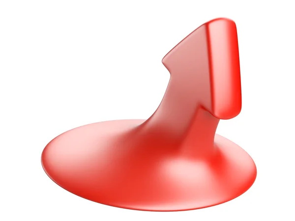 3D směrová červená šipka nahoru — Stock fotografie