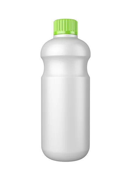 Botella de plástico blanco limpio con detergente — Foto de Stock