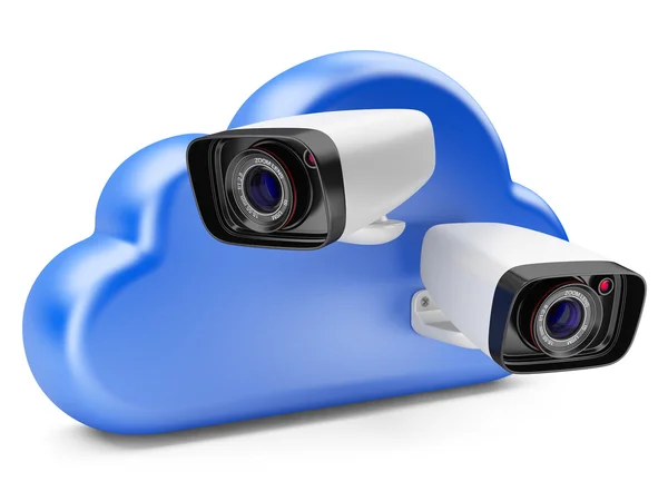 Cloud computing con telecamera di sicurezza . — Foto Stock