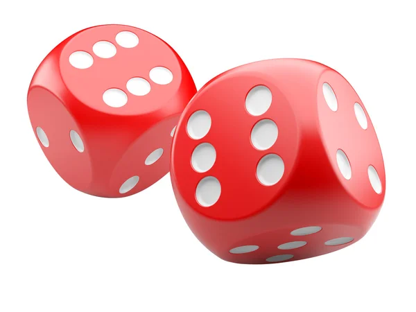 Red game dices — Stock Photo, Image
