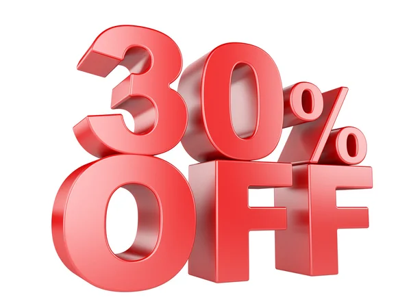 30 percent off 3d icon. — Stock Photo, Image