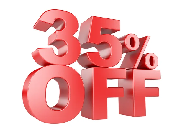 35 percent off 3d icon. — Stock Photo, Image