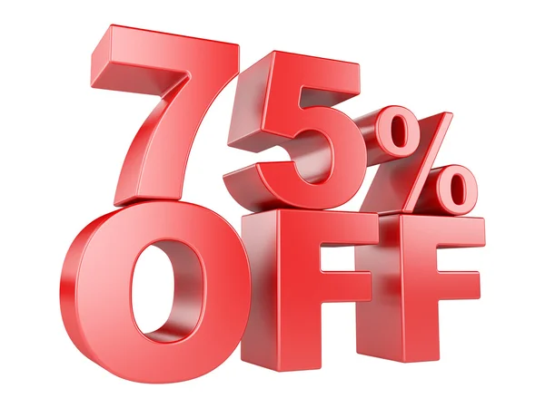 75 percent off 3d icon. — Stock Photo, Image