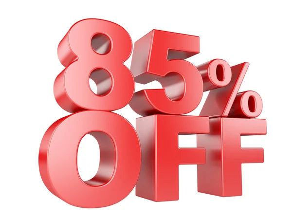 85 percent off 3d icon. — Stock Photo, Image