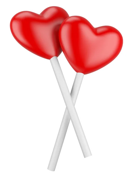 Heart candy lollipops. — Stock Photo, Image