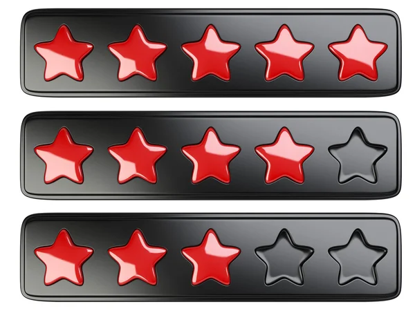 Five star rating system. — Stock Photo, Image