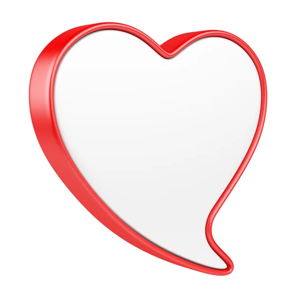 Speech bubble in form heart. — Stock Photo, Image