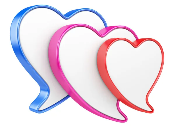 Speech bubble in form heart. — Stock Photo, Image