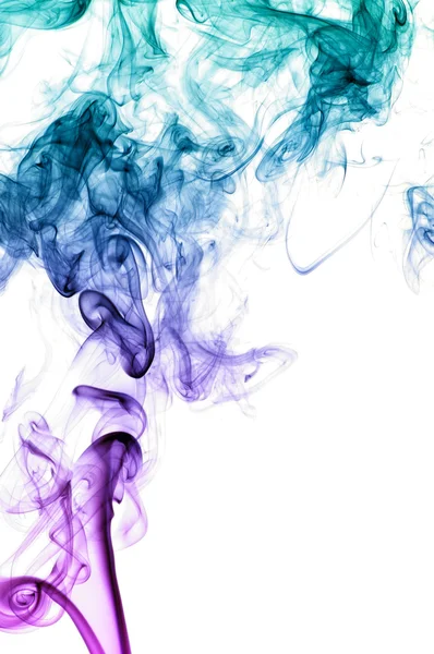 Humo de color aislado en blanco — Foto de Stock