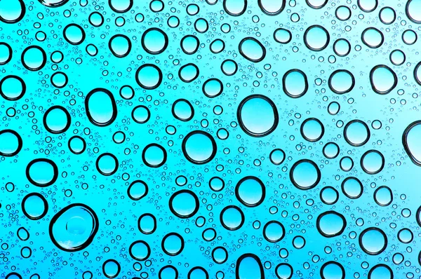 Gotas de agua sobre vidrio — Foto de Stock