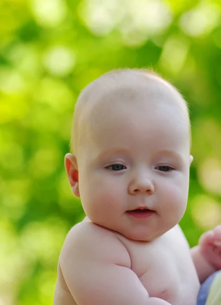 Baby on green — Stock Photo, Image