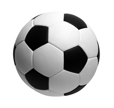 Futbol topu beyazda izole edildi