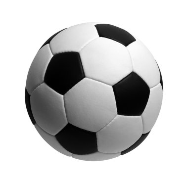 Futbol topu beyazda izole edildi