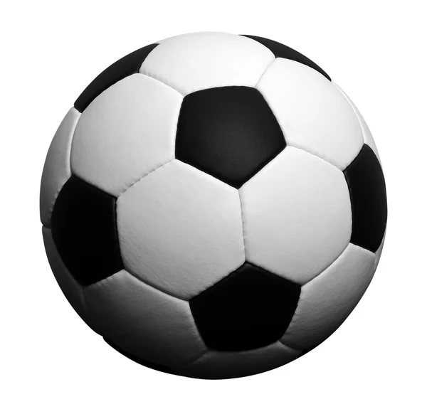 Pallone da calcio isolato su bianco — Foto Stock