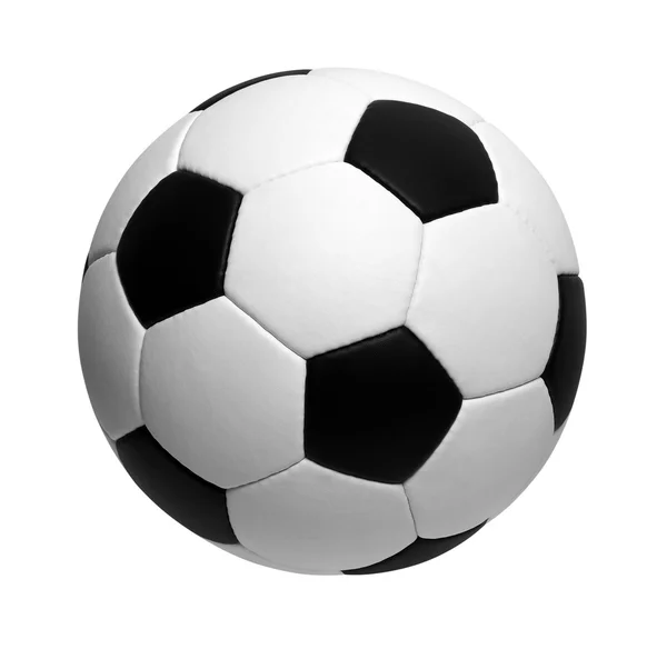 Fotboll på vit — Stockfoto