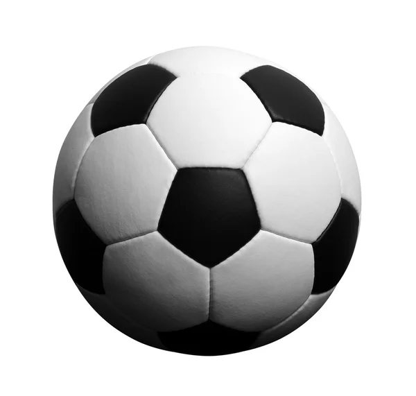 Футбольный мяч на белом — стоковое фото