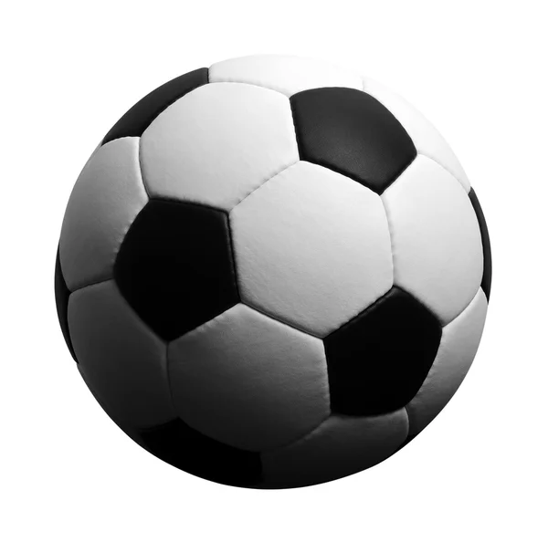 Pallone da calcio su bianco — Foto Stock