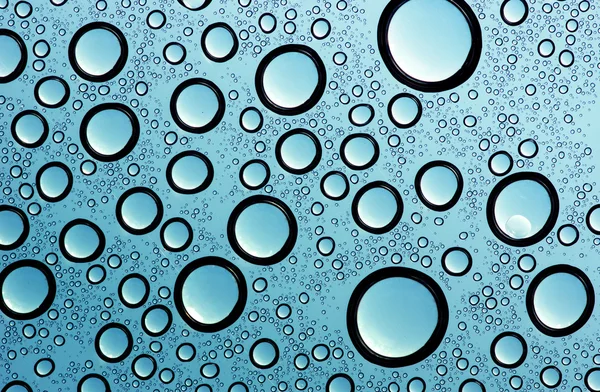 Gotas de agua sobre vidrio — Foto de Stock