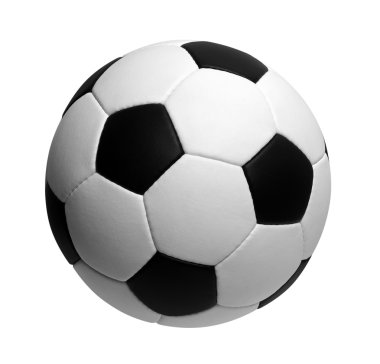 Futbol topu beyazda izole edildi
