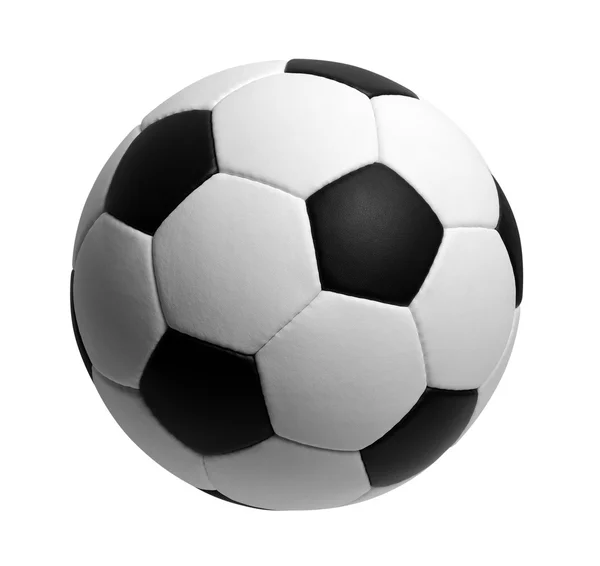 Футбольный мяч на белом — стоковое фото